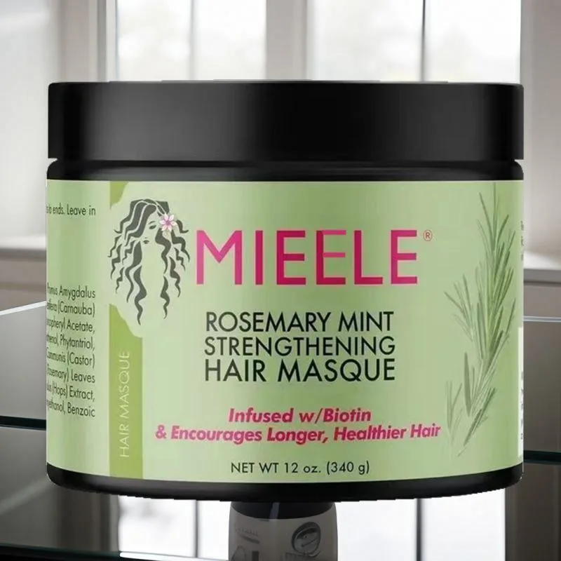 Mielle Rosemary Mint Strengthening Hair Masque Deep Conditioning Treatment Biotin Honey Repair Breakage Frizz Control Smoothing