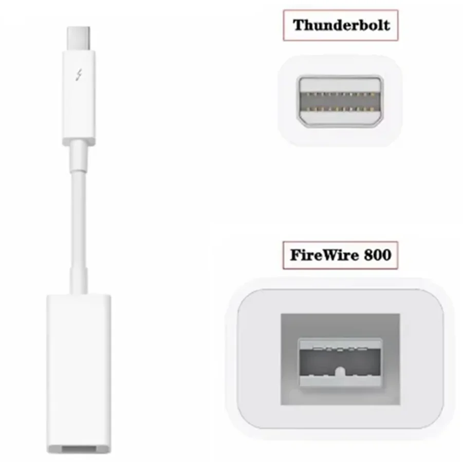 Apple Thunderbolt 2 naar FireWire 800-adapter Thunderbolt naar Fire 1394B Geschikt voor Mac-computers Uitgerust met Thunderbolt-poorten