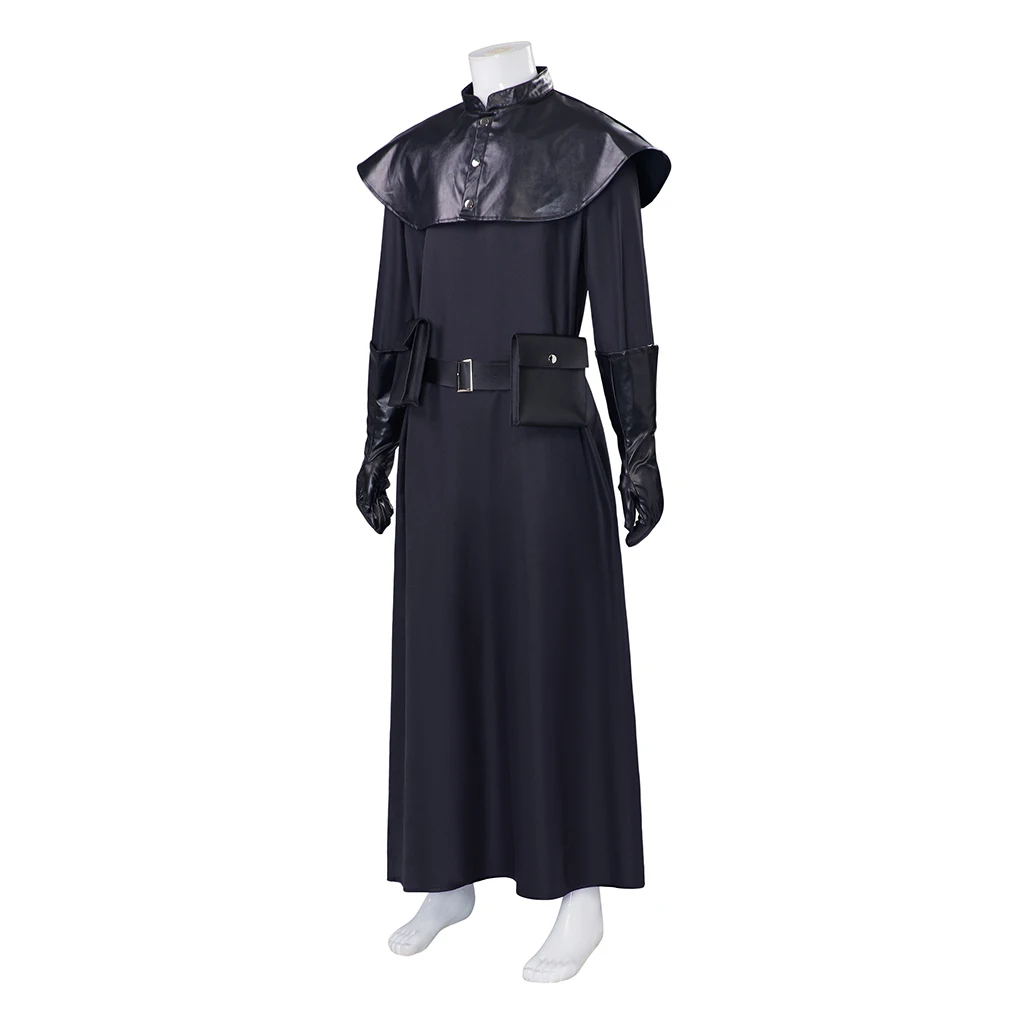 Pest Dokter Cosplay Kostuum Zwarte Lange Gewaad Handschoenen Voor Volwassen Monnik Cosplay Steampunk Priester Horror Tovenaar Halloween Outfit