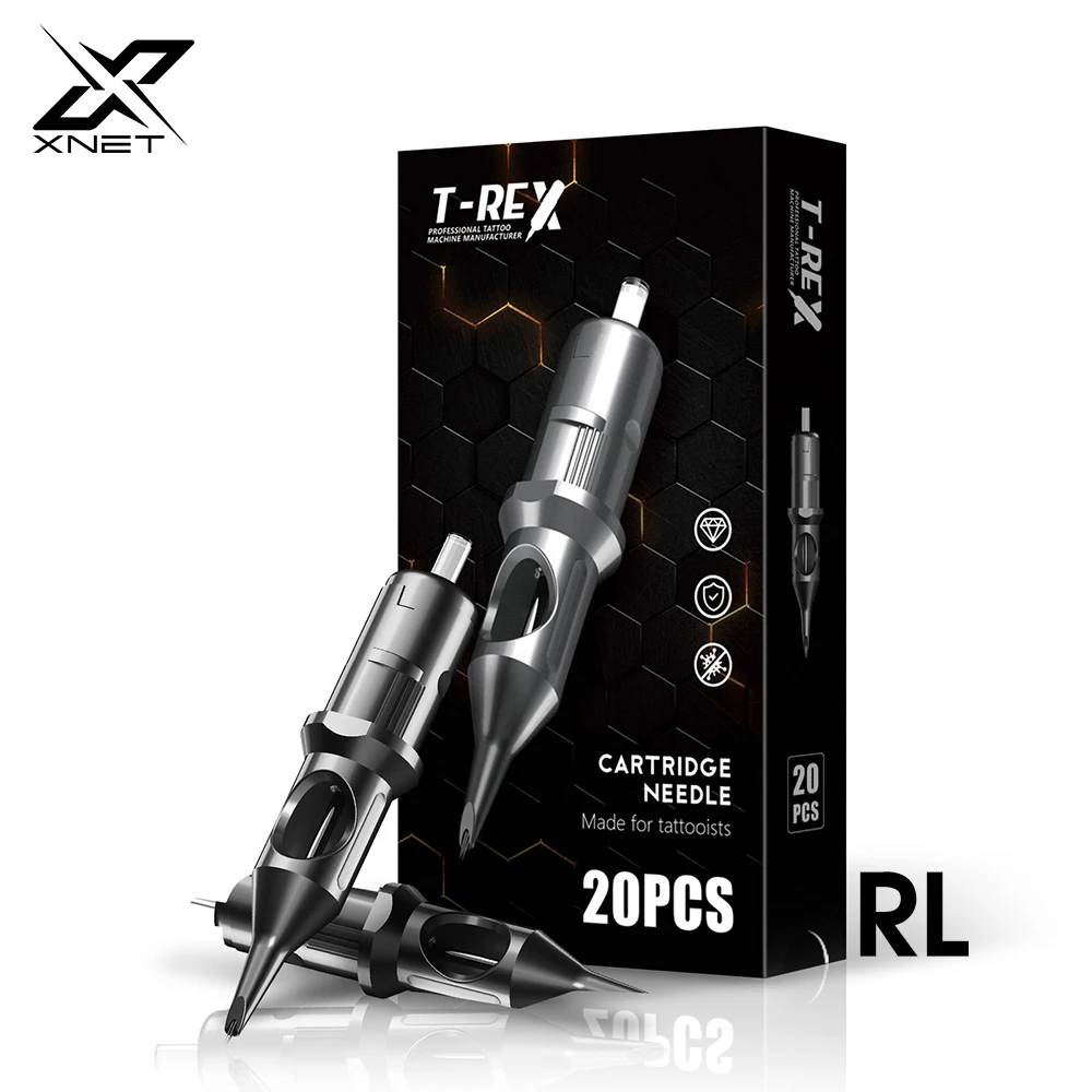

XNET Round Liner Cartridge Tattoo Needles 0.35mm Shader Curved Magnum Tattoo Needle 1RL 3RL Tattoo Supply Metal Slug 20 pcs/lot