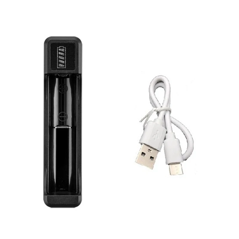 Best 18650 Fast Charger with Type-C Cable 4.2V Lithium Battery Intelligent Charger for 14500 26650 18650 Battery, 1 Slot