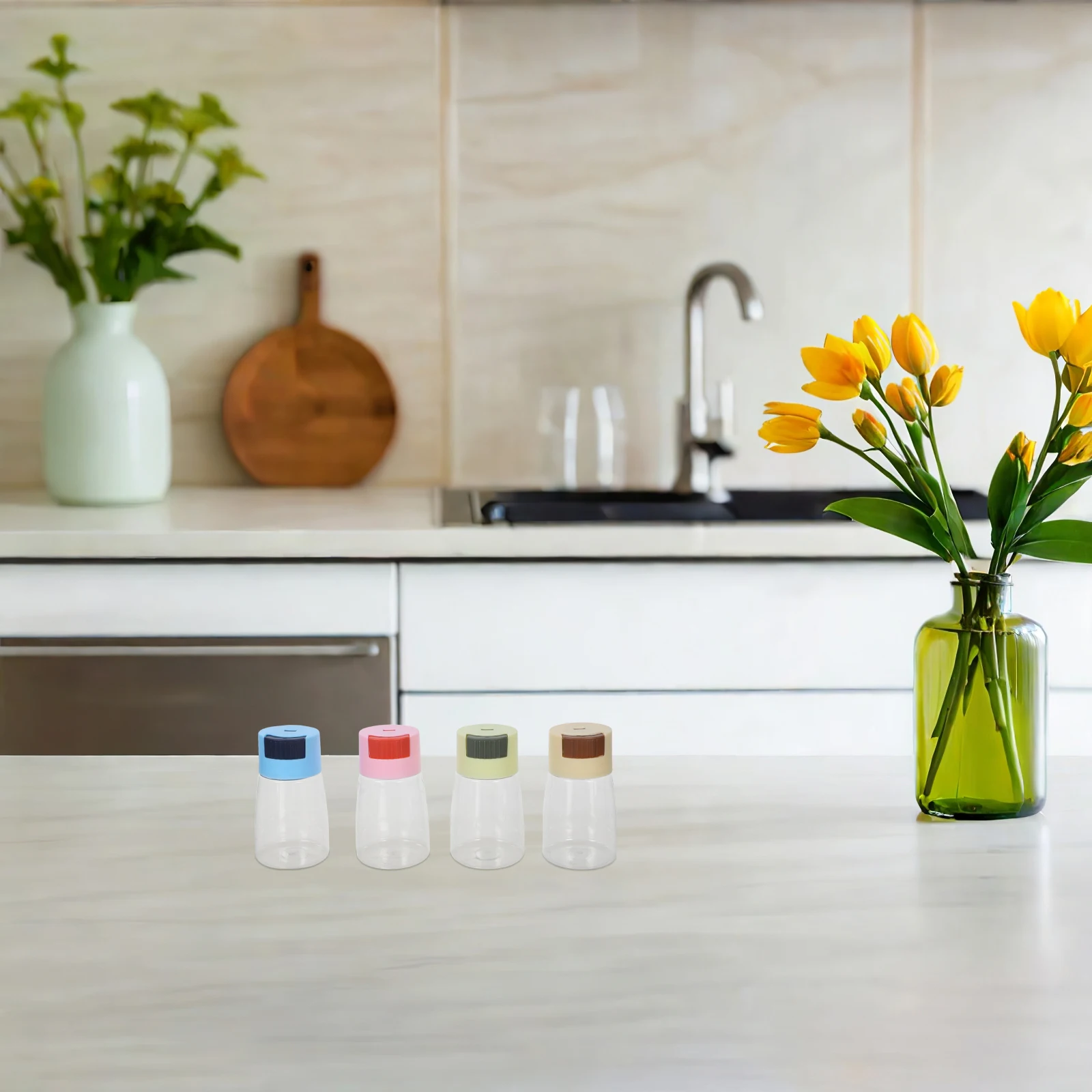 

Seasoning Bottle Measuring Empty Spice Jars Airtight Kitchen Dispenser Shaker Pot Containers