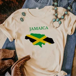 Jamaica t shirt women Y2K comic designer Tee female manga harajuku clothes