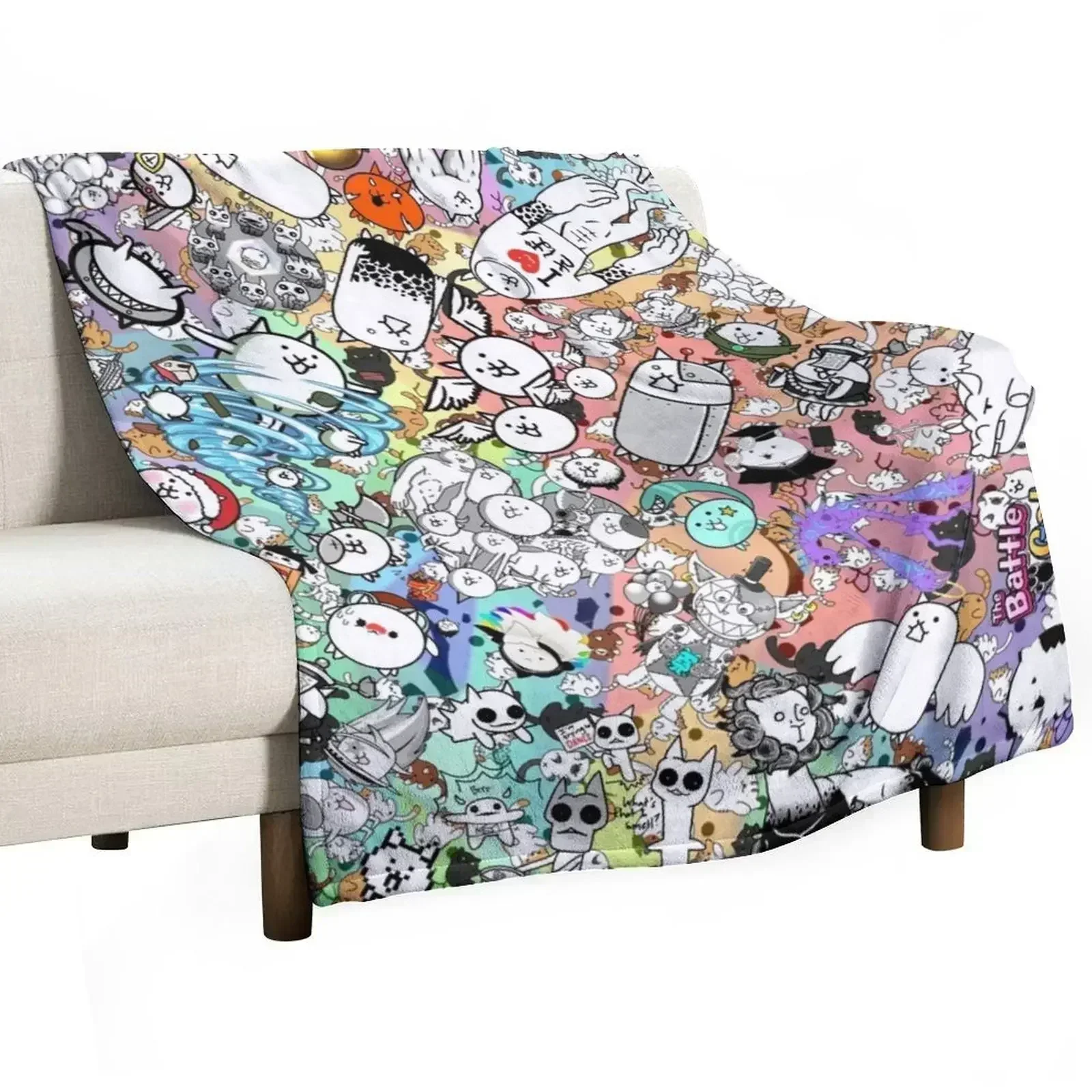 Battle Cats Throw Blanket Blankets Sofas Of Decoration valentine gift ideas Camping Blankets