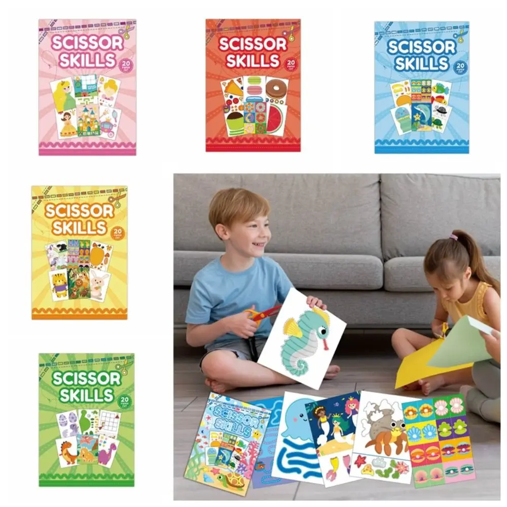 Libro de corte de papel para niños, juguetes con patrón de animales 3D, rompecabezas Montessori para guardería, papel educativo de dibujos animados