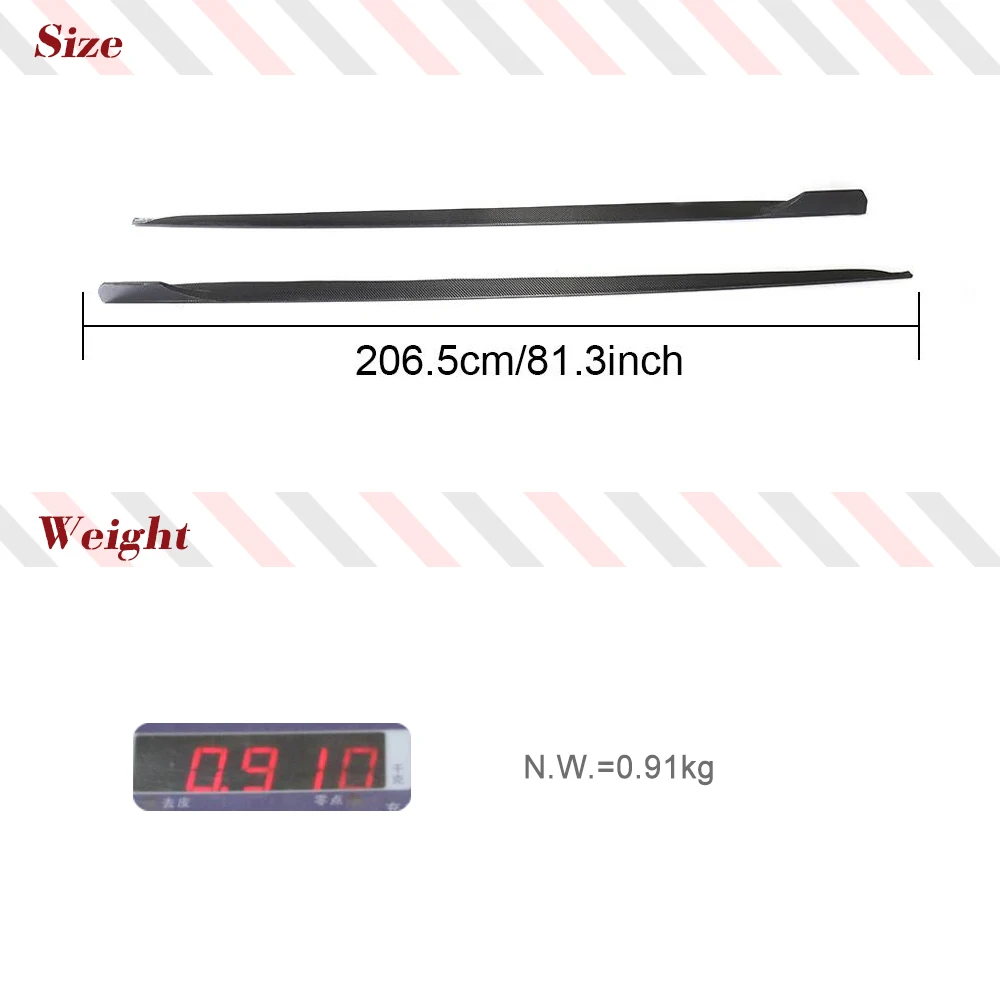 Car Side Skirts Door Body Kits Blade for Audi A5 Sline S5 B9 2017-2020 Carbon Fiber / FRP Side Skirts Steps Extension Lips