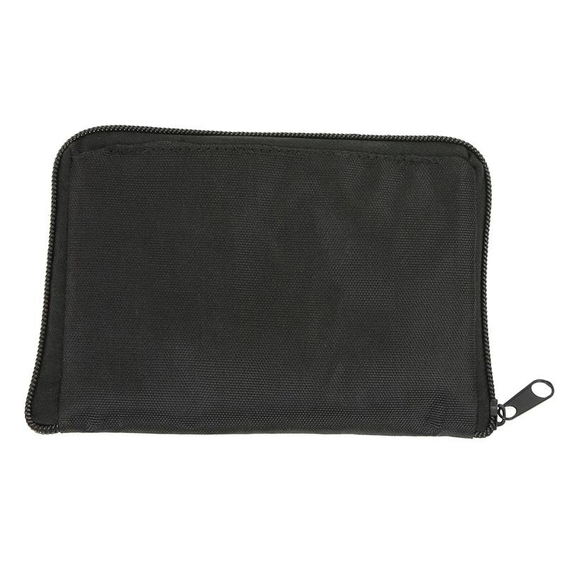 Zippered Storage Bags Instrument 16x11cm Portable Glucose Monitor Pouch Black Cloth Organizer Blood Meter