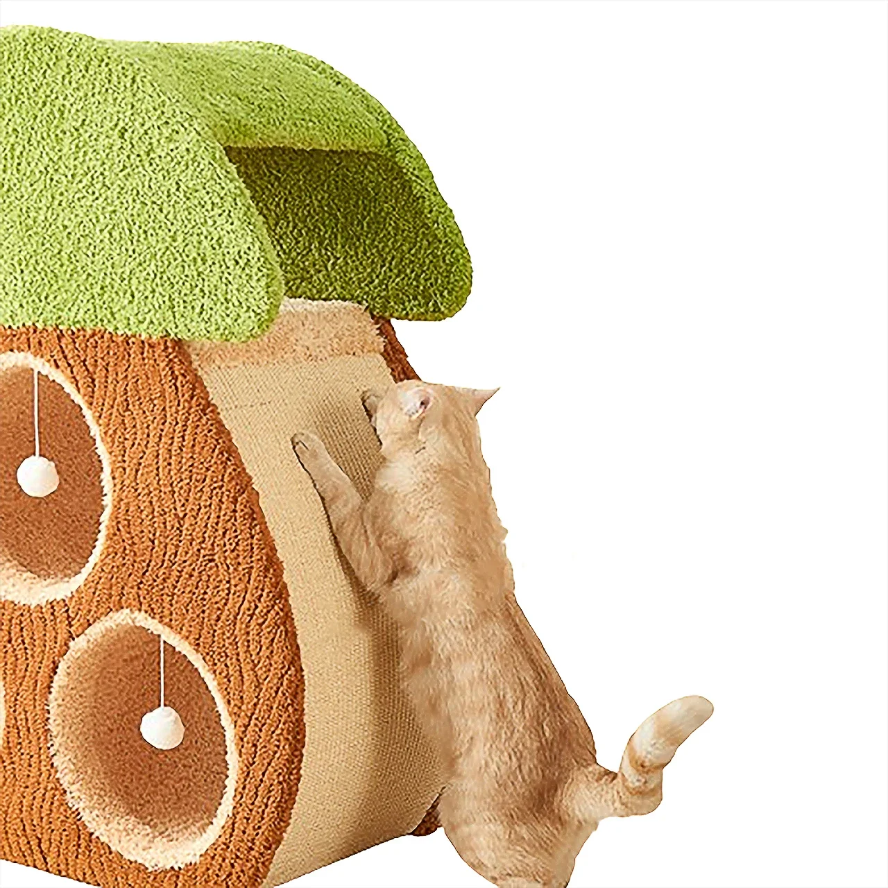 Forest Series Cat Climbing Frame with Scratching Hole Pet Bed for Feline Fun Lovely Cat Scratch Board Creative Mushroom Shape