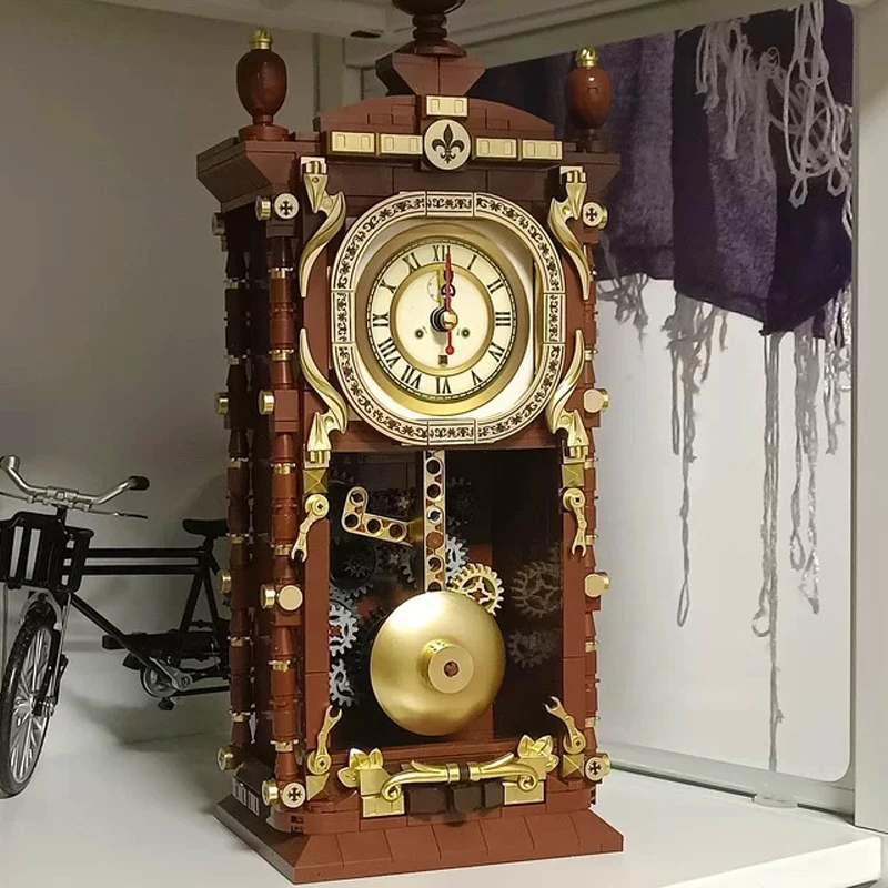 Ideas Series Vintage Swing Clock Building Block Creative Expert Clock Model Bricks Assemble Toys For Kid Birthday Gift MOC