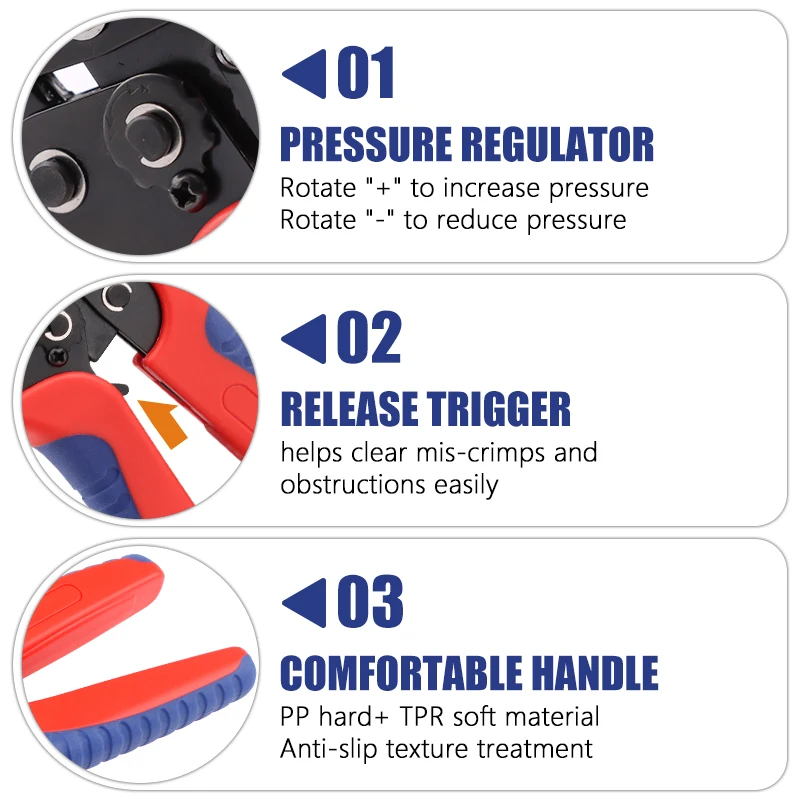 DuPont2.54/JST XH2.54/SM2.54 Terminals Crimping Plier Tools SN-2054 Spade Connectors Spring Clamp Crimping Hand Tools