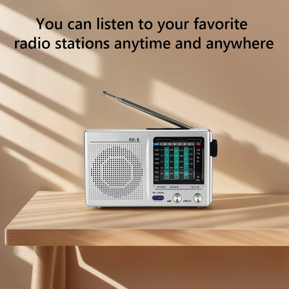 راديو AM/FM/SW يعمل بالبطارية، هوائي تليسكوبي، راديو صغير مع مكبر صوت مدمج، راديو محمول للاستخدام في حالات الطوارئ #2