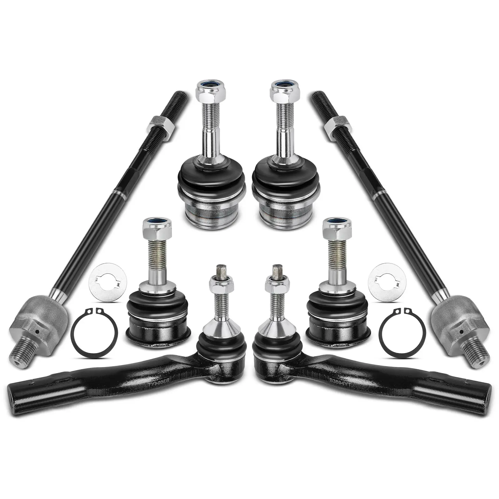 A-Premium 8x Tie Rod End & Ball Joint for Ford Crown Victoria 2003-2005 Lincoln Town Car 2003-2005 Mercury Marauder 2003-2004