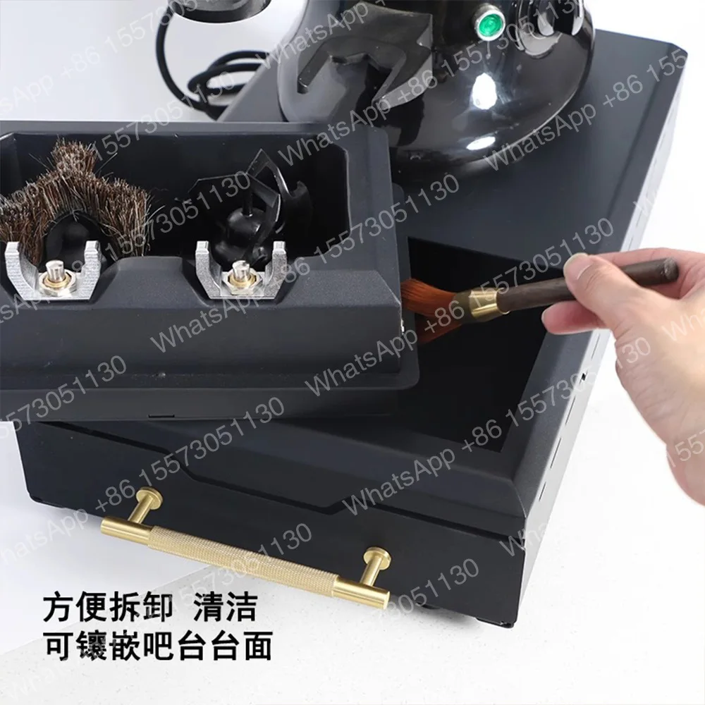 Electric Powder Bowl Cleaner Drawer Type Large Capacity Slag Bucket Easy Removable Coffee Cleaner