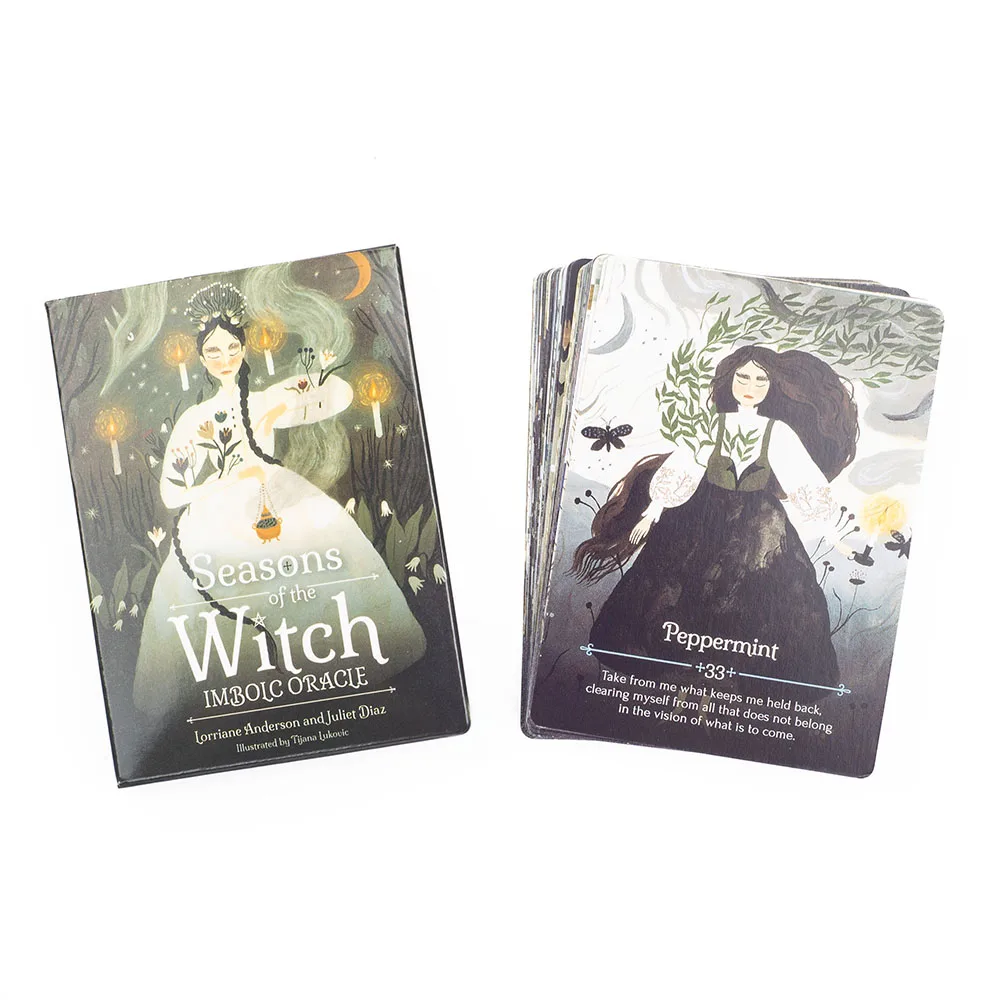 Jahreszeiten der Hexe Imbolc Oracle Tarot-Brettspiel 44 Karten für spirituelle Anleitung 10,4 * 7,3 cm – Detail 4