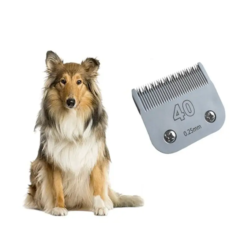 ABKW-Detachable Pet Dog Grooming Clipper Blade Replacement For Most Andis,Oster A5,Wahl KM10 Series Clippers No.40