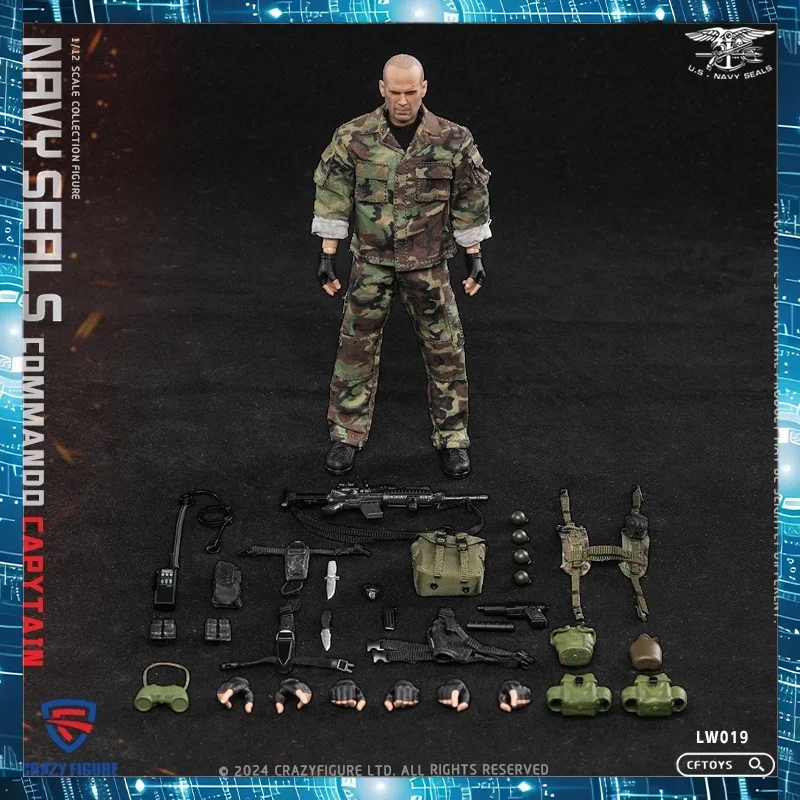 

6 Inch Cftoys Lw019 1/12 Scale Seal Special Assault Team Captain Collectible Action Figure - Full Set Military Soldier