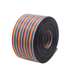 1M 2M 3M 4M 5M 10M 40pin Dupont Wire Flat Color Rainbow Ribbon Cable Wire For 2.54mm IDC Connector