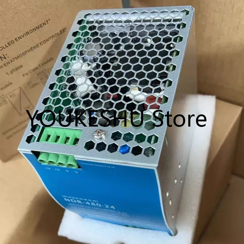 New original rail power supply NDR-480-24 input 100-240VAC 5.3A 50/60Hz output 24 V 20A 480W