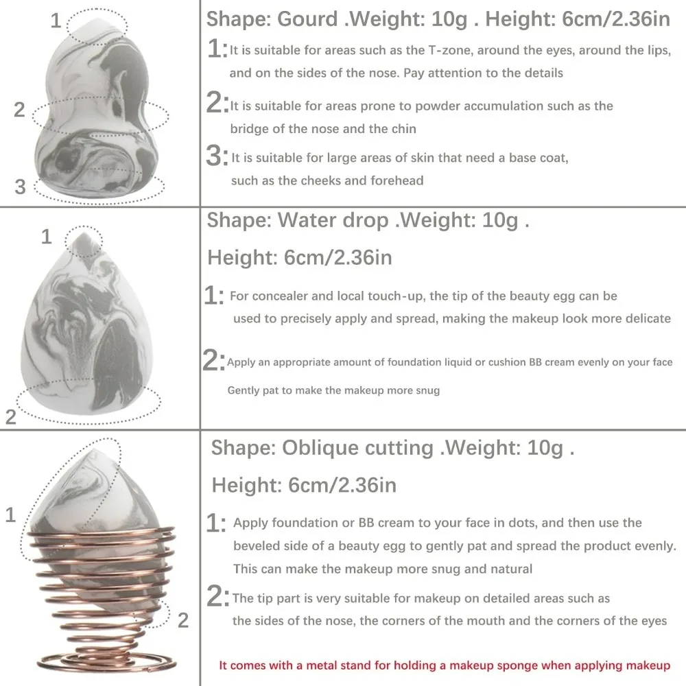 4-delige make-upborstels met twee uiteinden en mengsponsset, professionele foundation concealer oogschaduw kabuki-borstel met, voor vloeistof