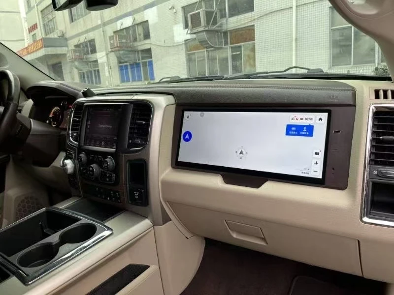 Android Passenger Player For Dodge Ram 2013-2018 Co-pilot Entertainment Screen Car Radio Stereo Multimedia TV GPS Map Navigation