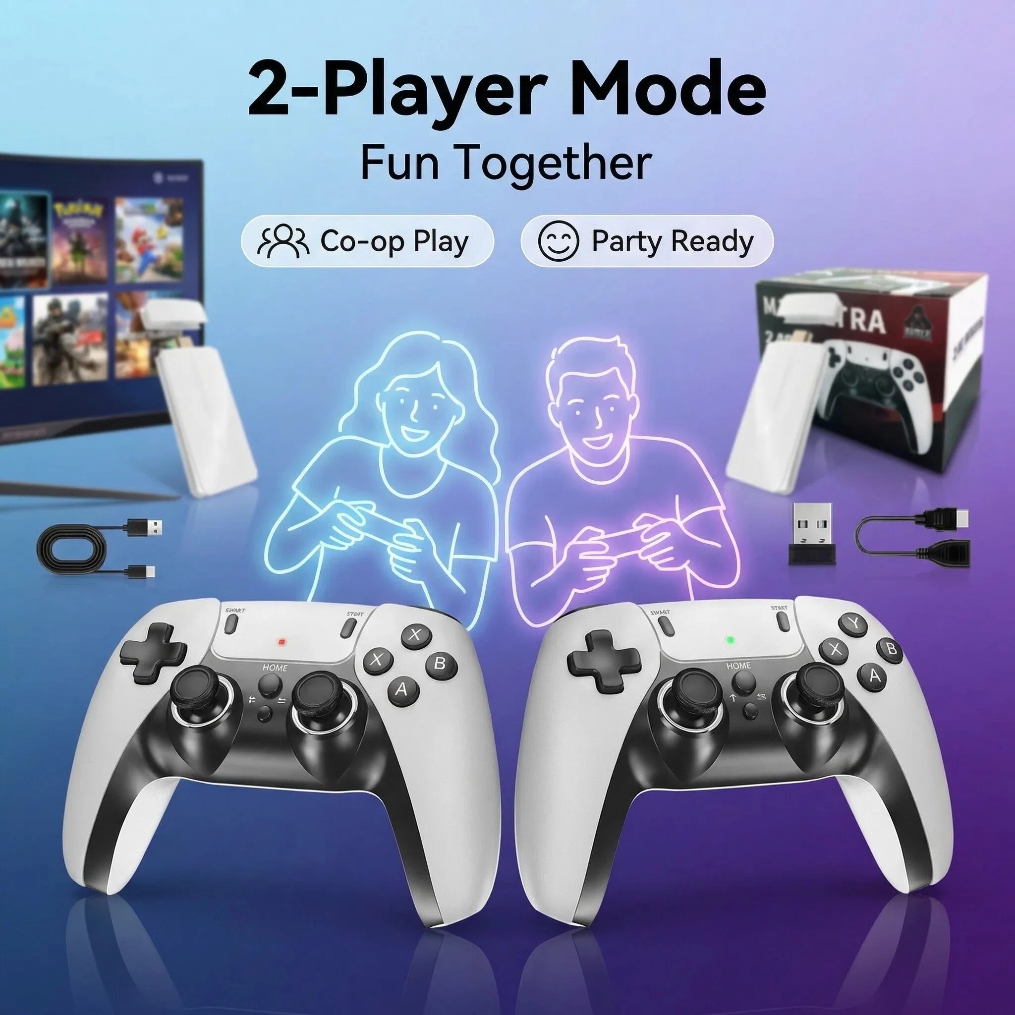 M15 ULTAR Retro Game console 4K 3D Game arcade wireless retro TV Home game console Support 2 players For GBA Game - Image 5