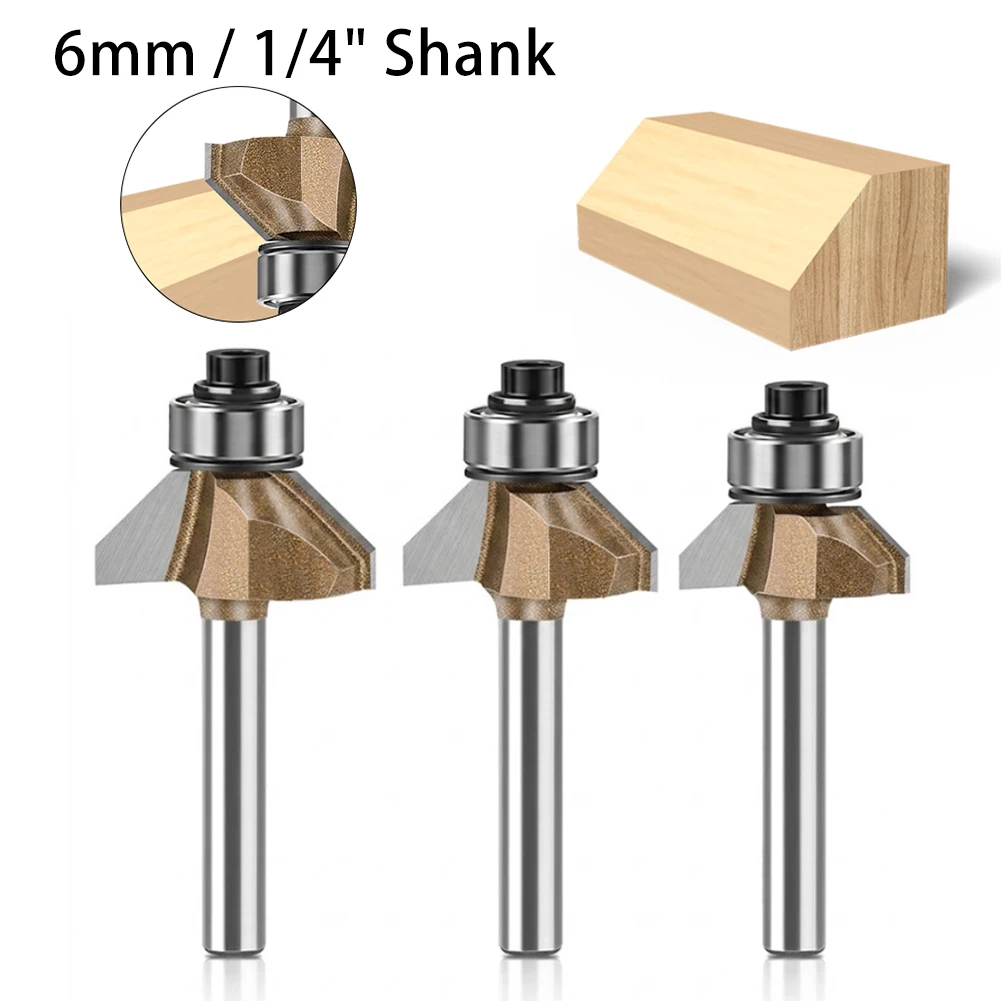 45 Degree Bevel Router Bit 6mm 1/4