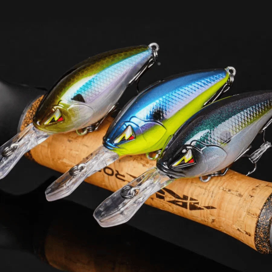 

ARK CMT10 Noise Fatty CRANKBAIT Medium and Shallow Layer, Musta KVD Custom Hook, Lure Bait