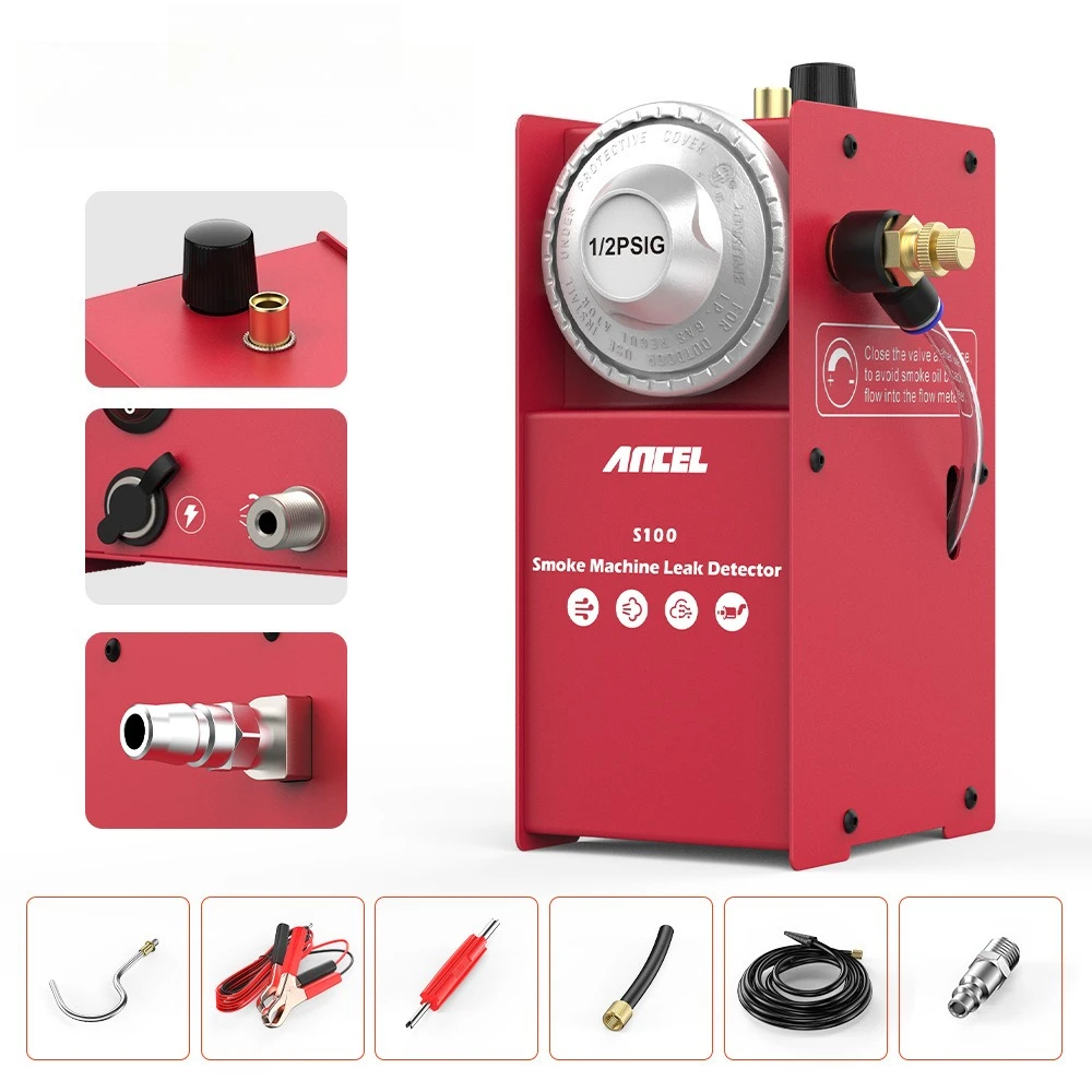 Advanced Technology Automotive Exhaust Ancel S100 Smoke Machine Leak Diagnostic Tool Smoke Generator for Universal Auto Repair