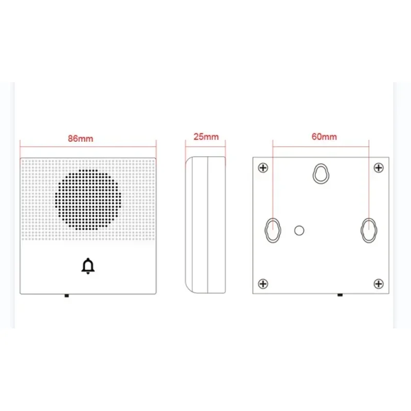 Imagem -04 - Sistema de Controle de Acesso de Fio com Fio com Bateria Alarme de Sino da Porta 38 Sino com Fios 12v dc Hotel Casa Escritório