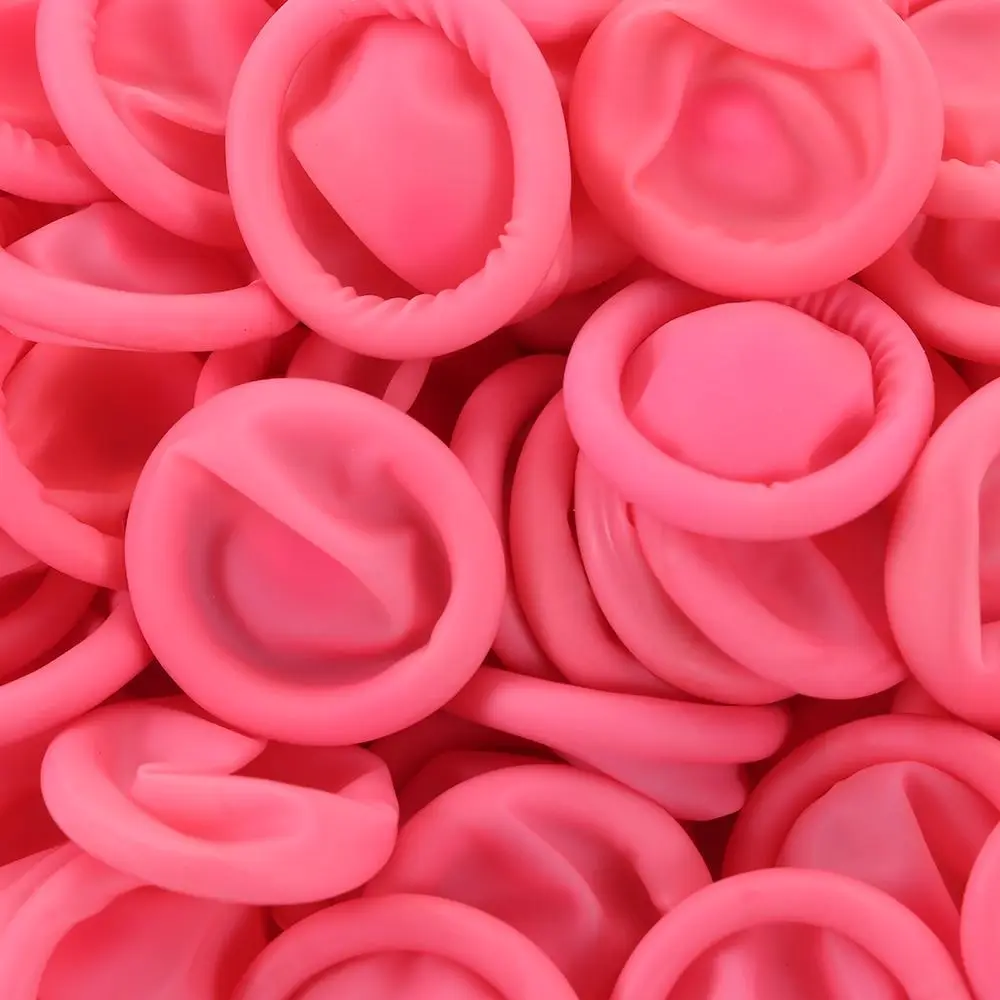 100/300 قطعة مكافحة ساكنة اللاتكس مسمار أداة فنية غطاء الاصبع غطاء للأصابع قفازات مطاطية أطراف الأصابع قفازات حامية #2