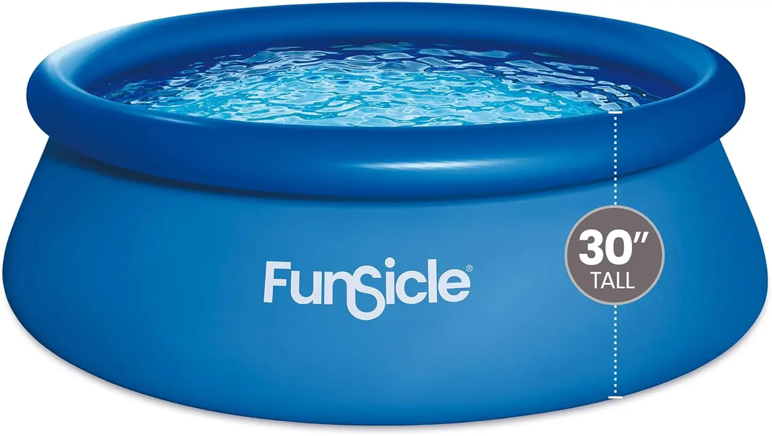 

Quickset 8' x 30" Round Above Ground Swimming Pool, with FiltraBoost 400 GPH Filter Pump, Type I Filter Cartridge & Repair Patch