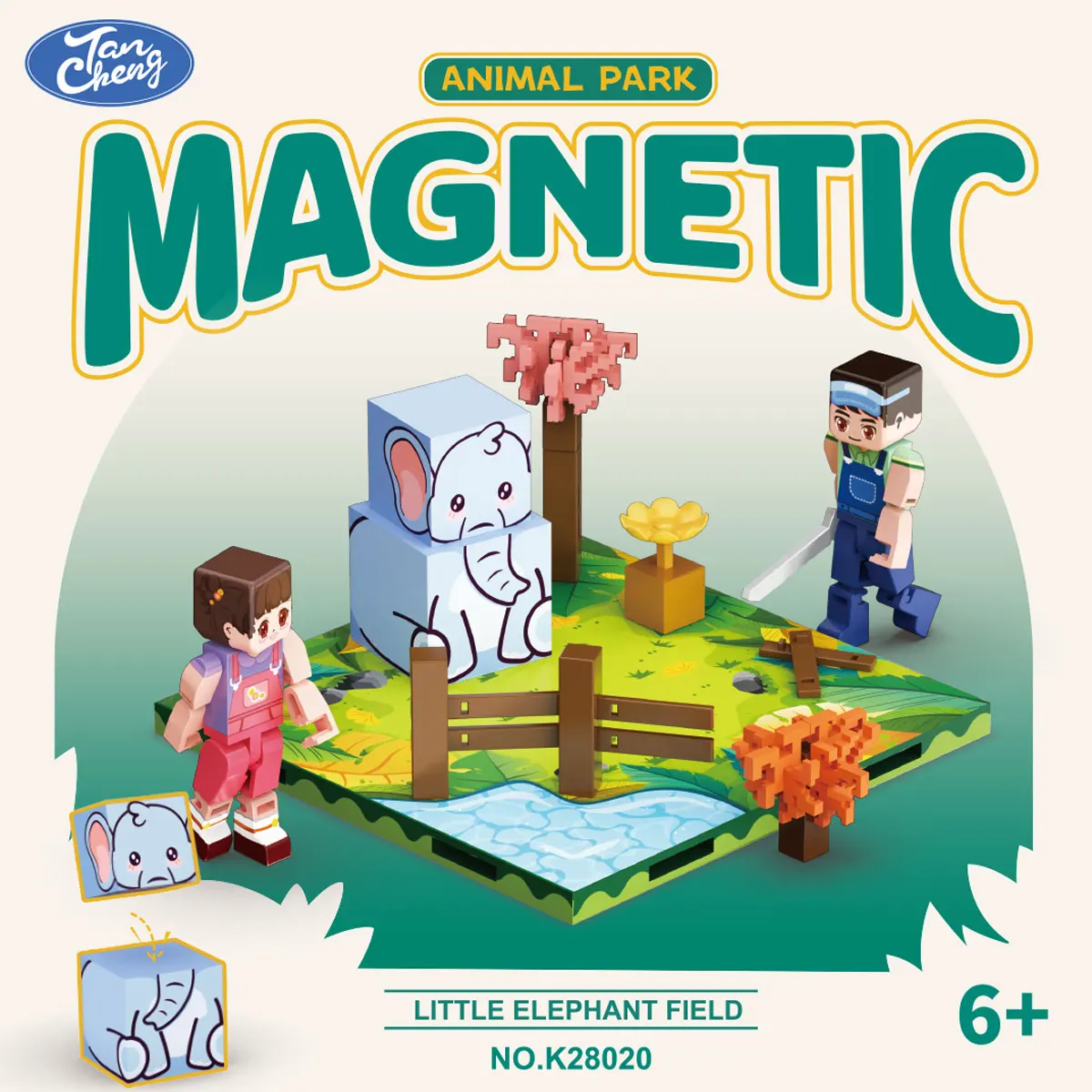 عالم المغناطيس - سلسلة الكرتون، مكعبات بناء حيوانات مغناطيسية، ألعاب تركيب مغناطيسية للأطفال بأشكال متنوعة