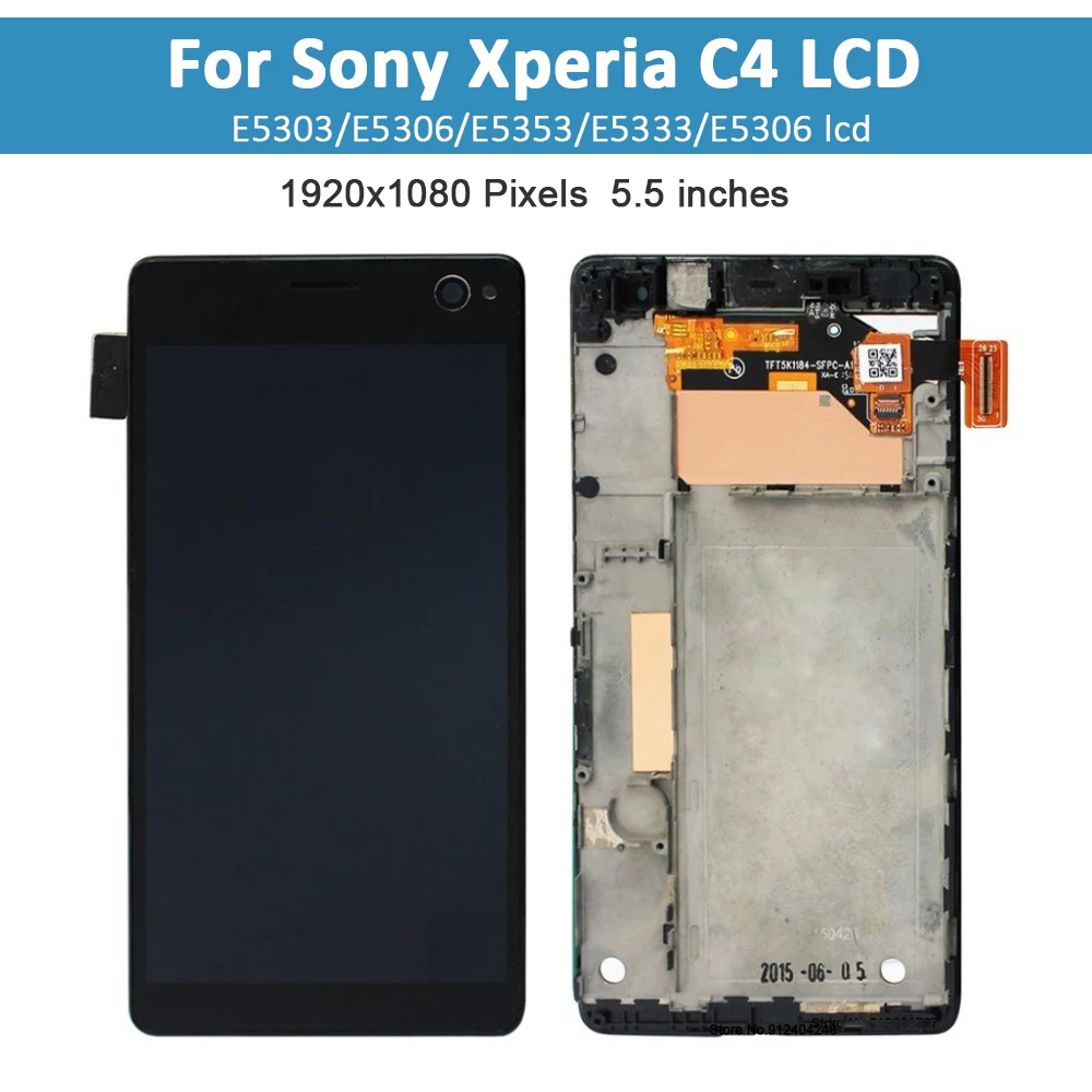 Original Display For SONY Xperia C4 LCD Display E5303 with Touch Screen Digitizer Replacment Dual E5353 E5333 for SONY C4 LCD