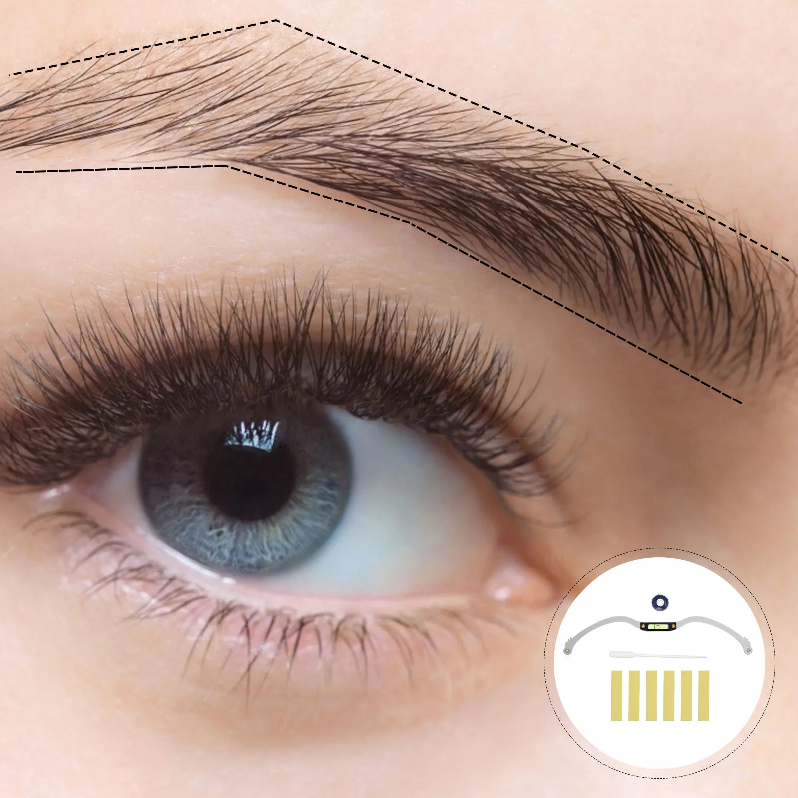 

Eyebrow Ruler Horizontal Brow Mapping Tool Metal Measuring Scale For Symmetrical Shaping Lightweight Portable Makeup Assistant