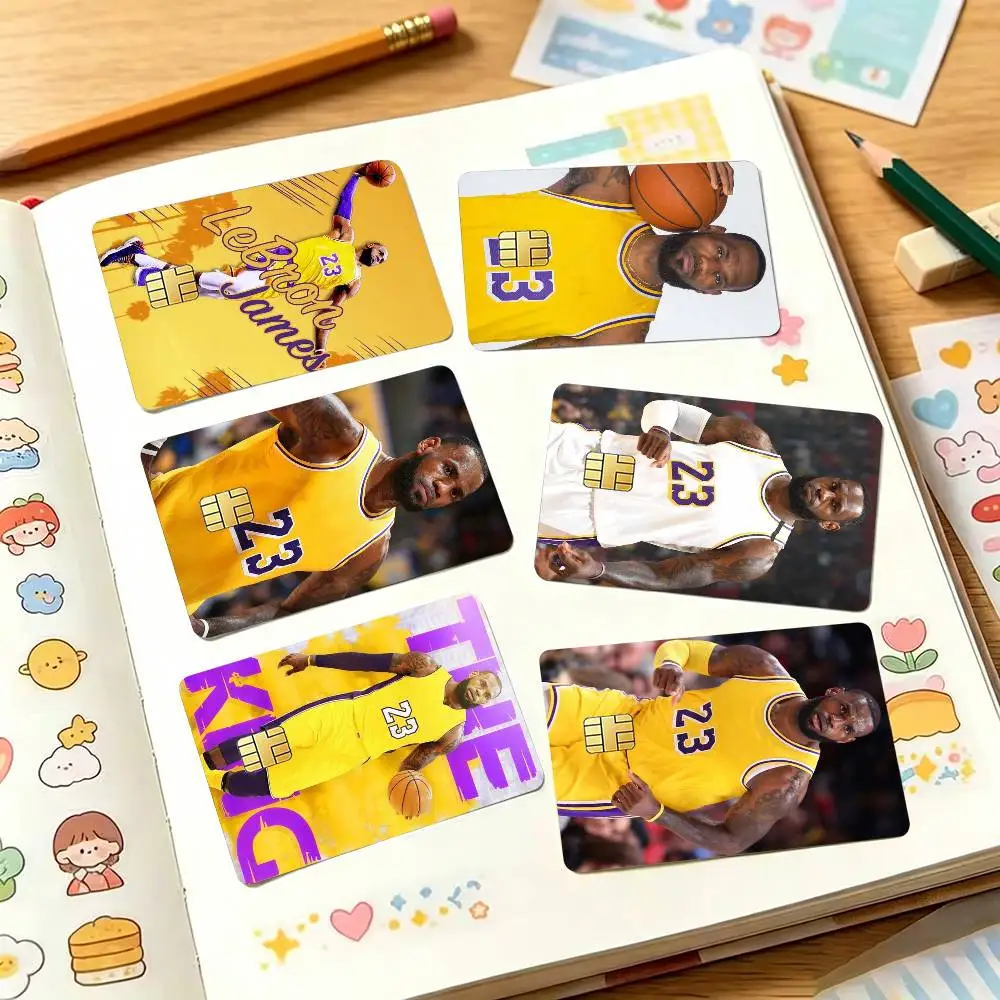 LeBron J-James B-Basketball Credit Card HD Stickers Small Chip Waterproof Sticker Game Card Decal Gift