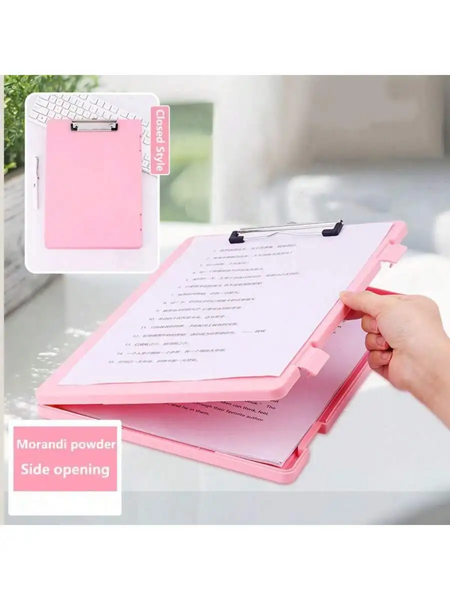

A4 File Organizer Box Writing Pad Clipboard 2-in-1 Waterproof Dustproof Document Holder For Household Records, Graduation Certif