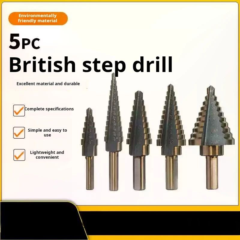 HSS 4241 Cobalt Step Drill Bit Set 50 Sizes for Metal Woodworking Multiple Hole Drilling Tool with Aluminum Case