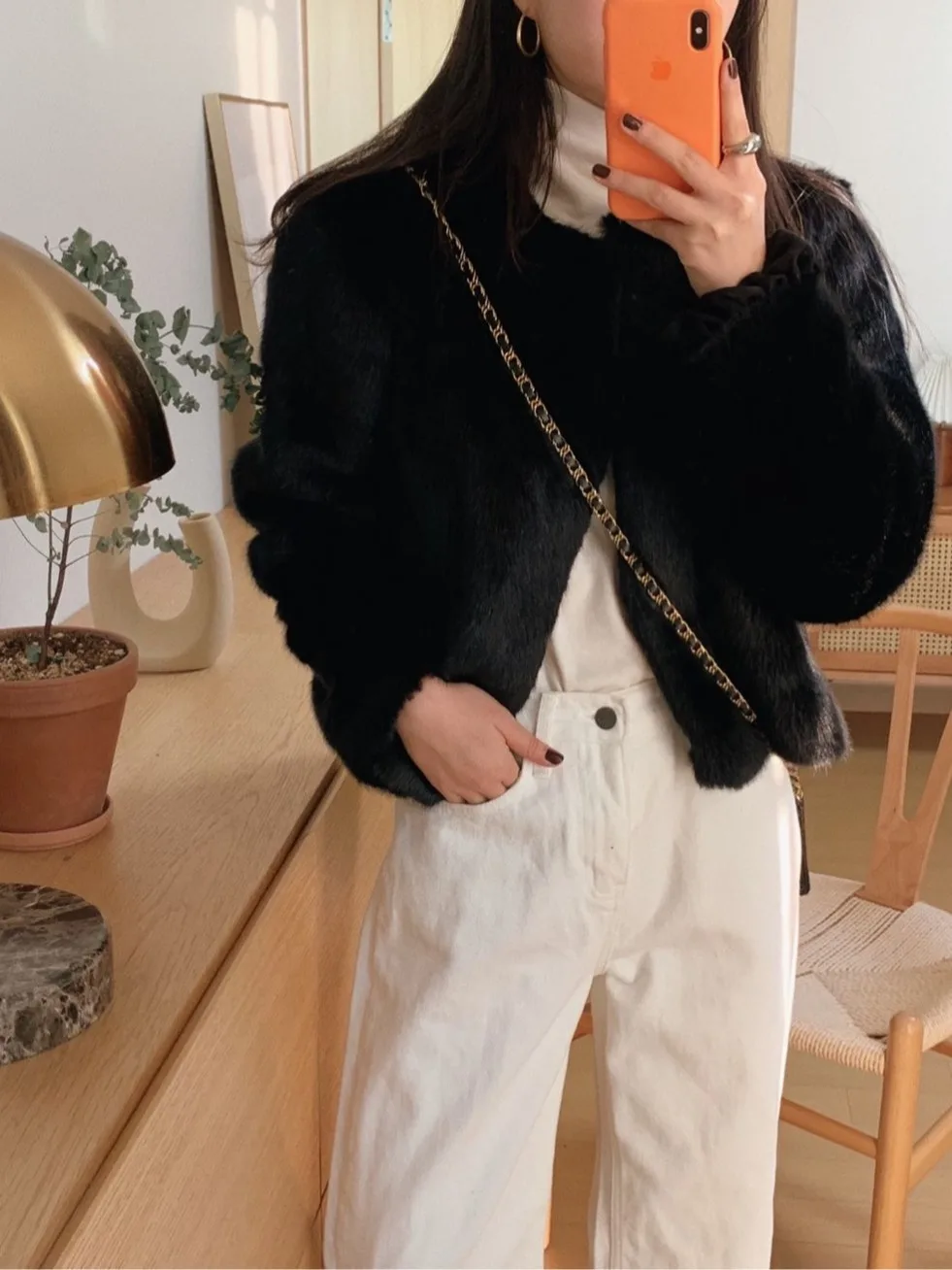 Cute Spunky Chic ort Fur Coat Women's Soft Fluffy Outerwear Korean Sle Spring Autumn Winter Casual Faion Student Date