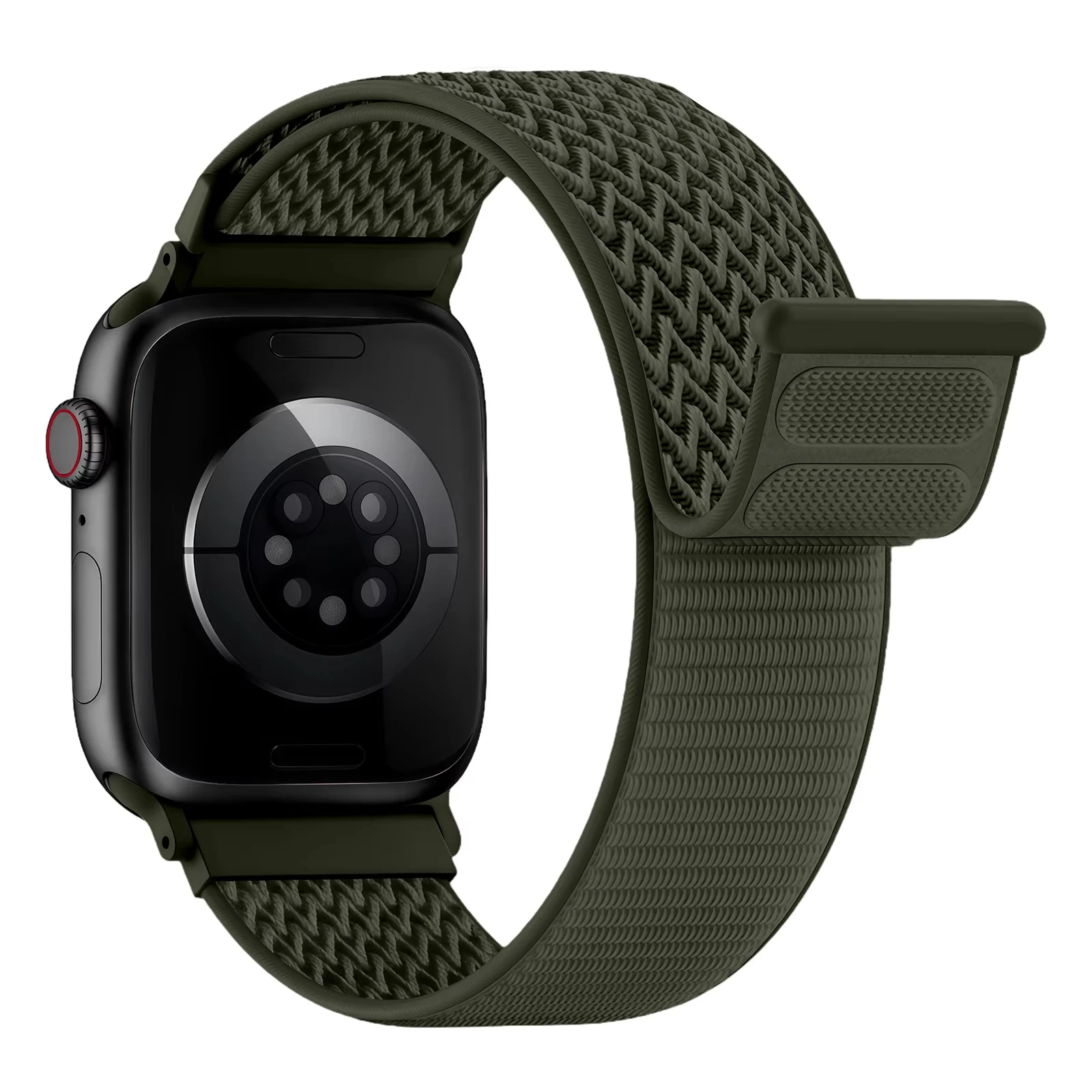 Sportband voor Apple Watch, 49 mm, 46 mm, 45 mm, 44/42/41/40 mm, scrunchie nylon armband, geschikt voor de Series 12, 11, 10, 9, 8, 7, SE, Ultra 3, 4.
