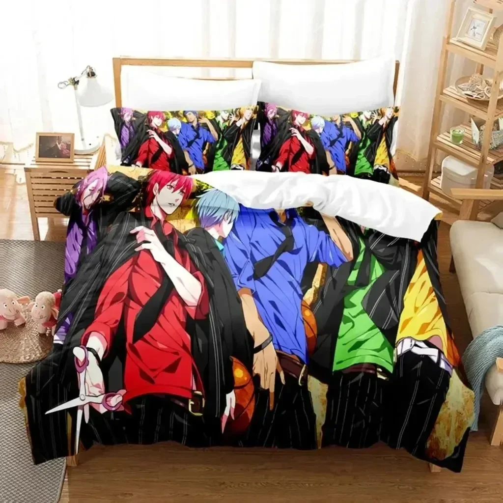 

Luxury New 3D Print Anime Kuroko's Basketball Bedding Set Boys Girls Twin Queen Size Duvet Cover Kids Adult Home Textileextile