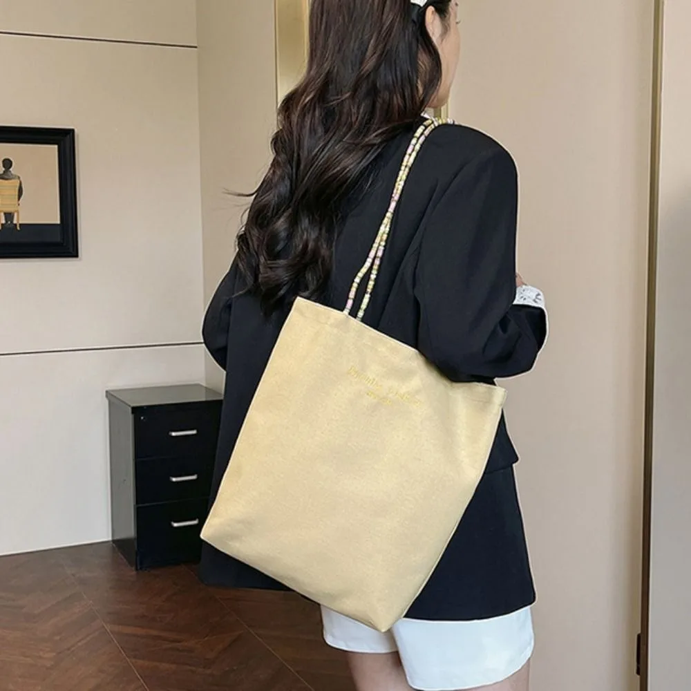 

Vintage Sweet Double Sided Plaid Vest Bag Cloth Japanese Style Denim Shoulder Bag Commuting Lattice Canvas Tote Bag Women