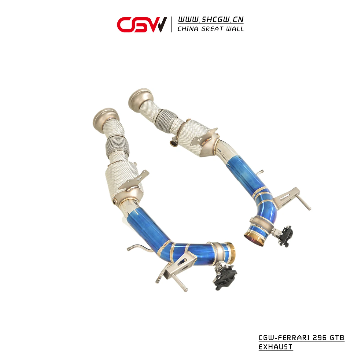 CGW New Released Titanium Full Exhaust Tip Muffler Pipes With Downpipe for  296