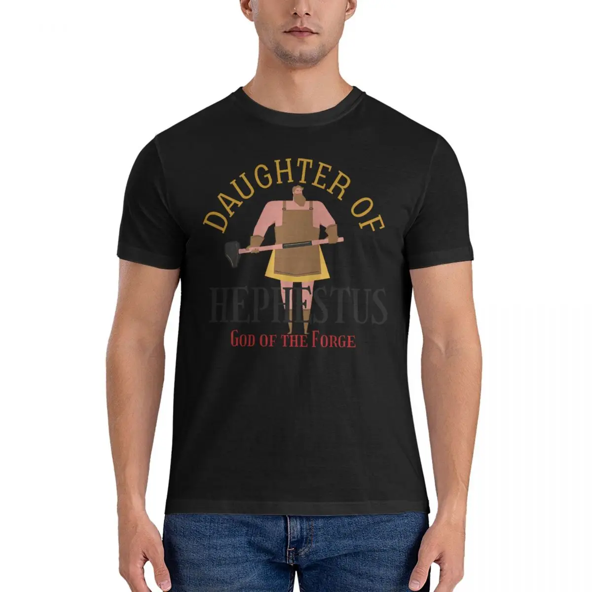 Demigod Daughter Of Hephaestus, God Of The Forge Greek Mythological Descendants Men's T Shirt Camp of Blood Humor Tee Shirt