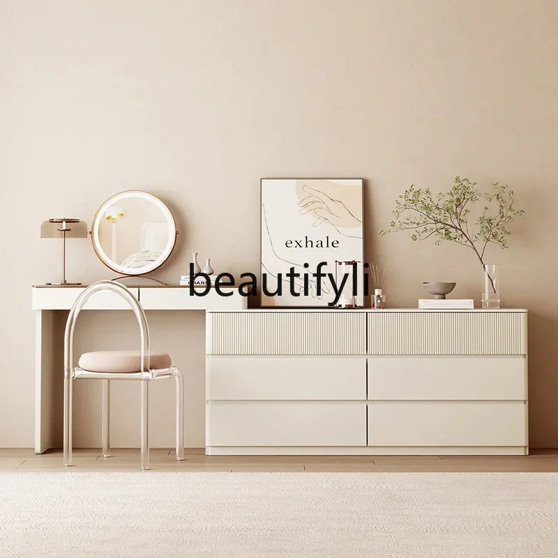 

X Bedroom Chest of Drawers Bedside Dressing Table Integrated Storage Ultra-thin Extendable Storage Eight-drawer Chest