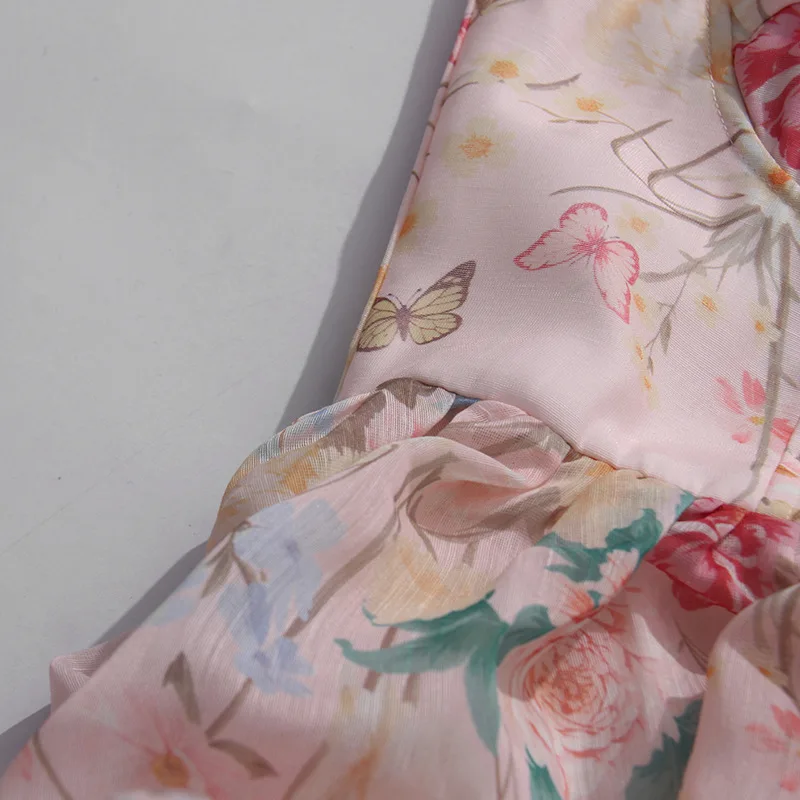 Aveline - 3D Floral Bustier Organza Midi Dress detail 4
