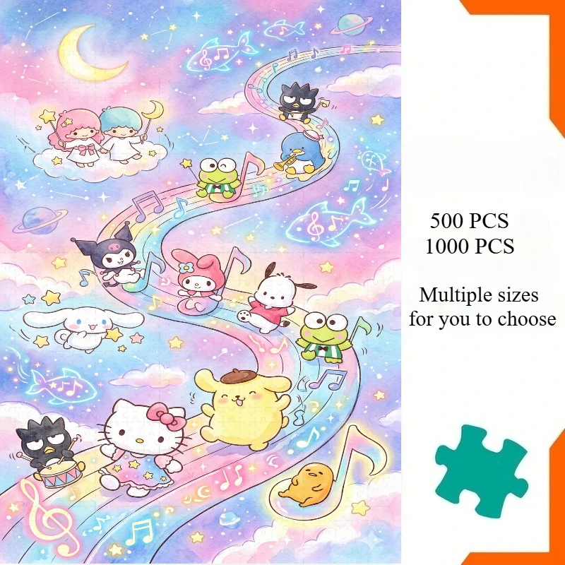 Large Size Jigsaw Puzzle 500/1000/2000 Pcs Sanrio Family Night Sky Concert Jigsaw Puzzles for Adults Stress Relief Toys Gift
