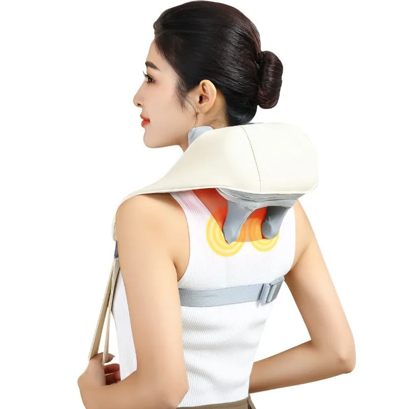 

Neck Waist 2-in-1 Massage Wrap with Kneading, Shiatsu Shoulder Massager for Trapezius & Lumbar Pain, Washable Durable Home Use