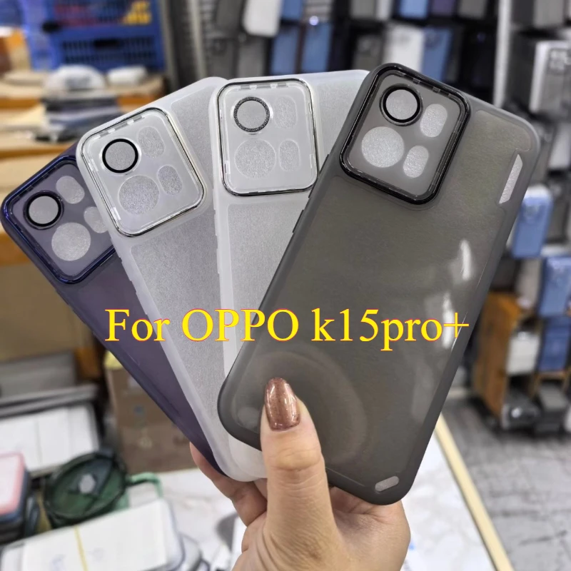 Für OPPO K15 Pro Plus Hülle, Objektivfolie, Kameraschutz, transparente Silikon-Softcover für OPPO K15pro+, transparente Hüllen, rutschfest