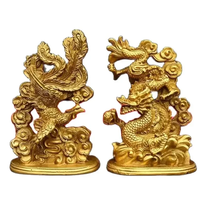 Metal 6-inch base Hanlong Hanfeng pair of decorative items, home and office stationery and creative ornaments