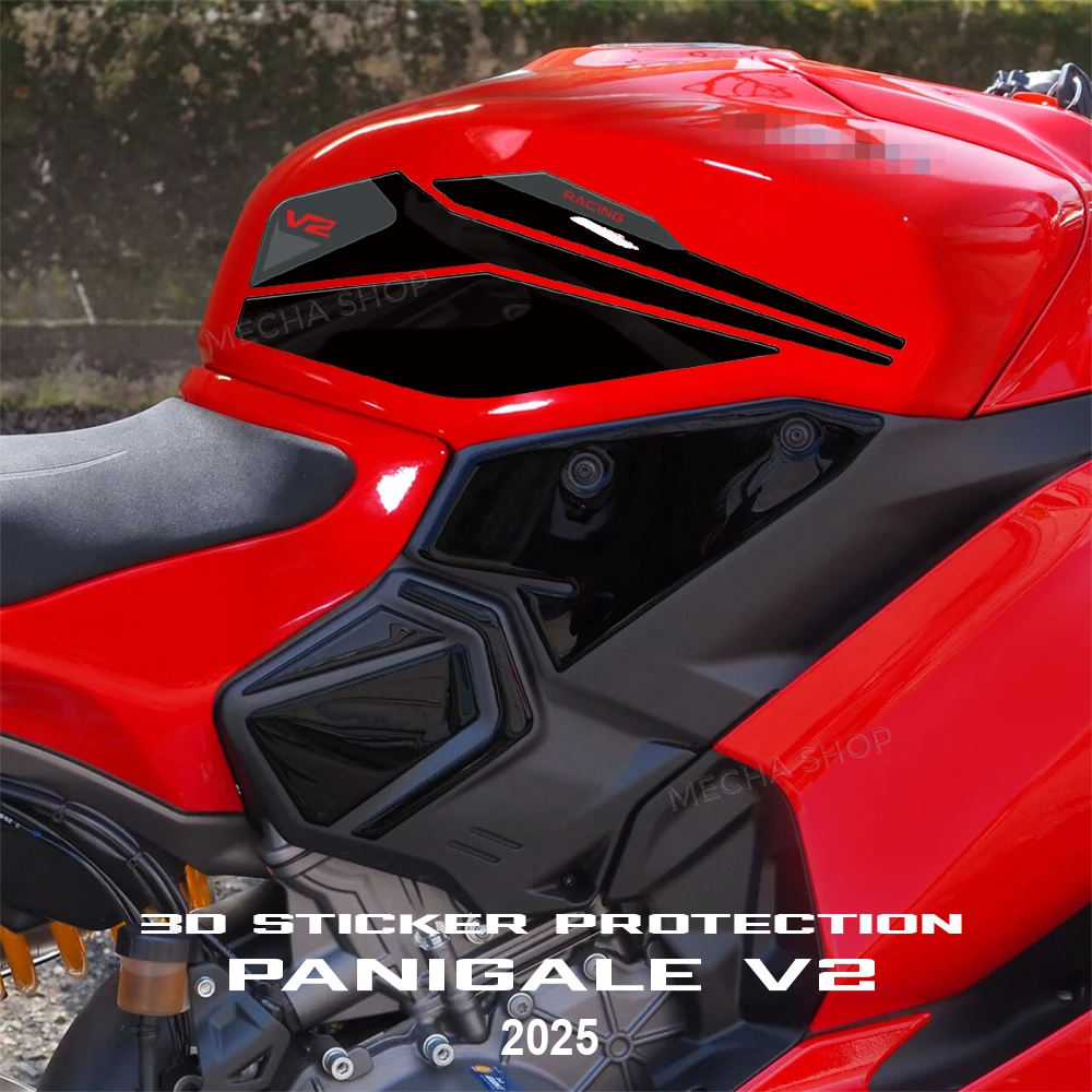 

Набор защитных наклеек на бак Panigale v2 2025 для Panigale V2, аксессуары для мотоциклов, 3D эпоксидная смола